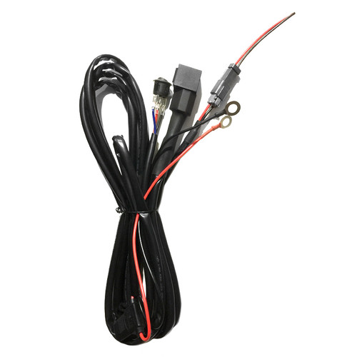 LED bar wiring relay harness w/DT connector and inline fuse - single connection